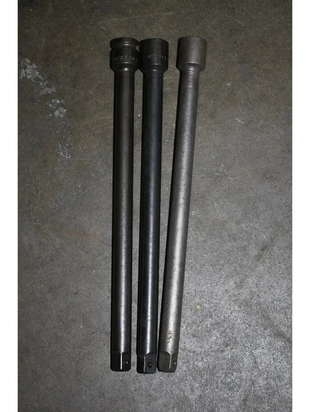 Apex EX-376-9 9" Long 3/8" Drive Impact Extensions Lot of 3